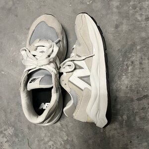 New Balance Light Gray and White Athletic Shoes